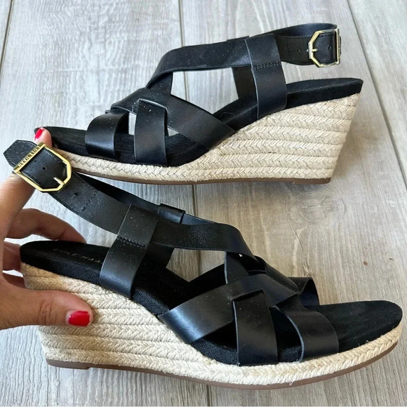 Cole Haan Women's Espadrille Wedge Sandals - Picture 1 of 8